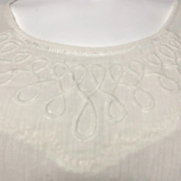 Lucky Brand Lace Boho Fit & Flare Scoop Neck Dress Cream Size M - Picture 4 of 11